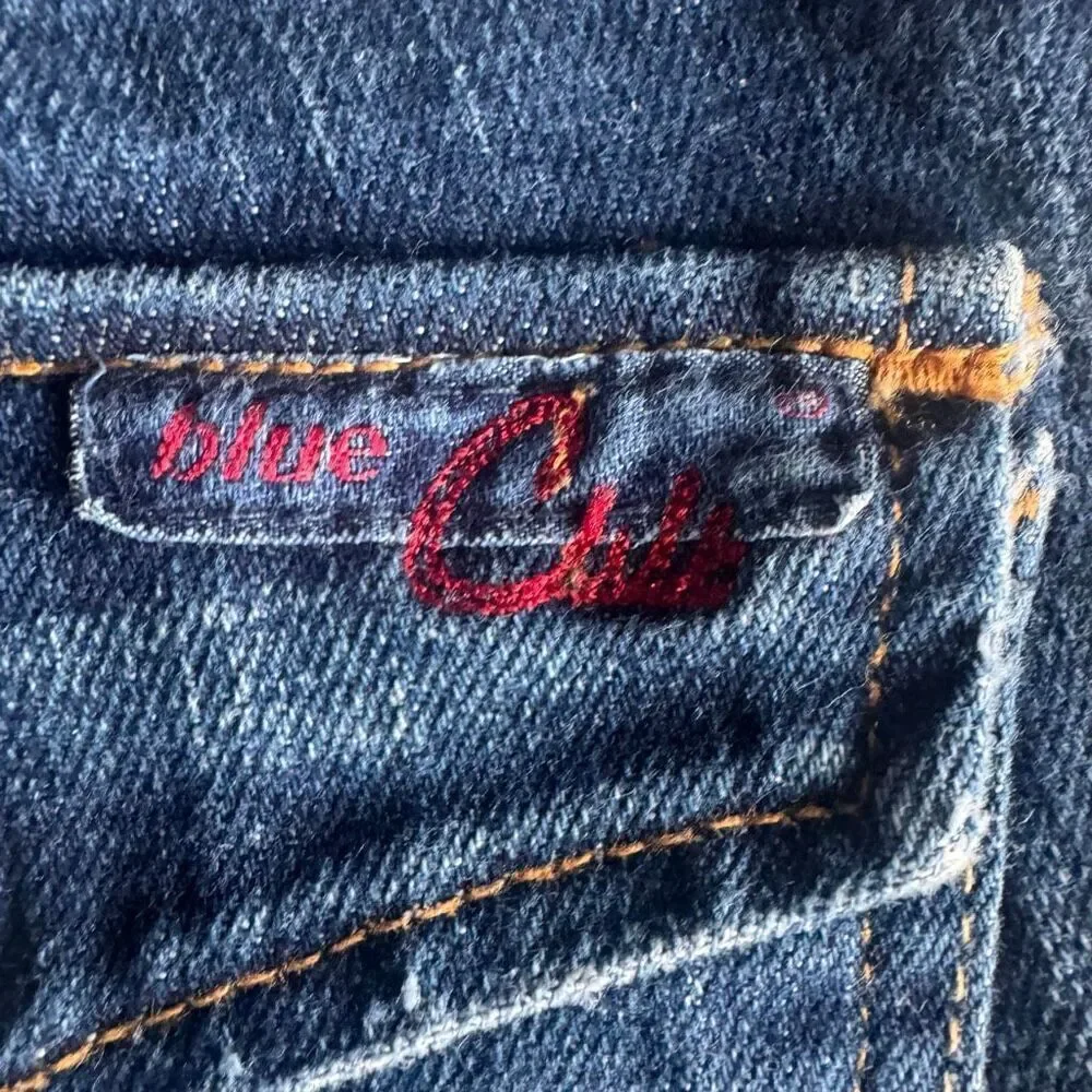 Vintage Y2K Blue Cult Low Rise Boot Cut Flare Designer Denim Jeans USA Size 29